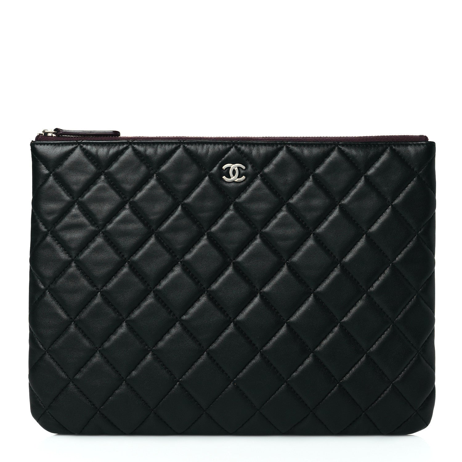 Chanel Lambskin Quilted Medium Cosmetic Case Black 1 of 11