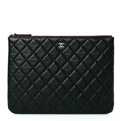 Chanel Lambskin Quilted Medium Cosmetic Case Black 1 of 11