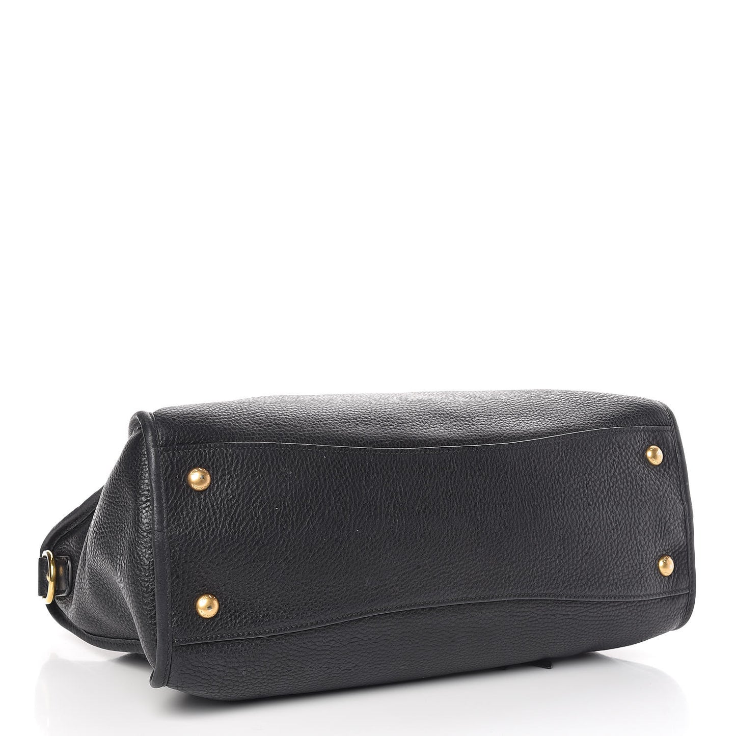 Vitello Daino Shopping Satchel Black
