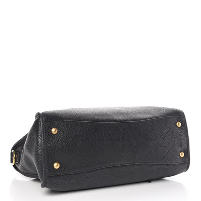 Prada Vitello Daino Shopping Satchel Black 4 of 11
