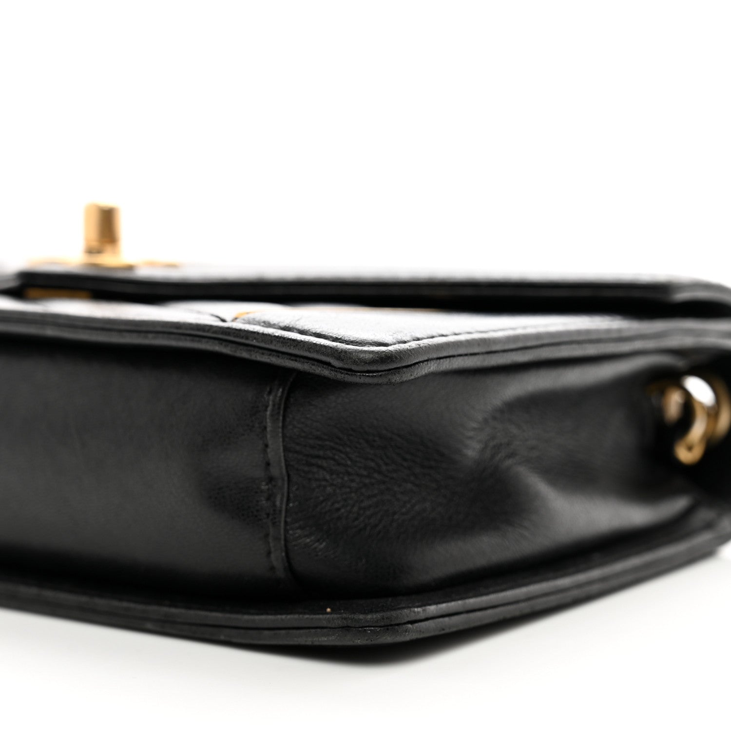 Chanel Lambskin Reversed Chevron Quilted Flap Black 10 of 11