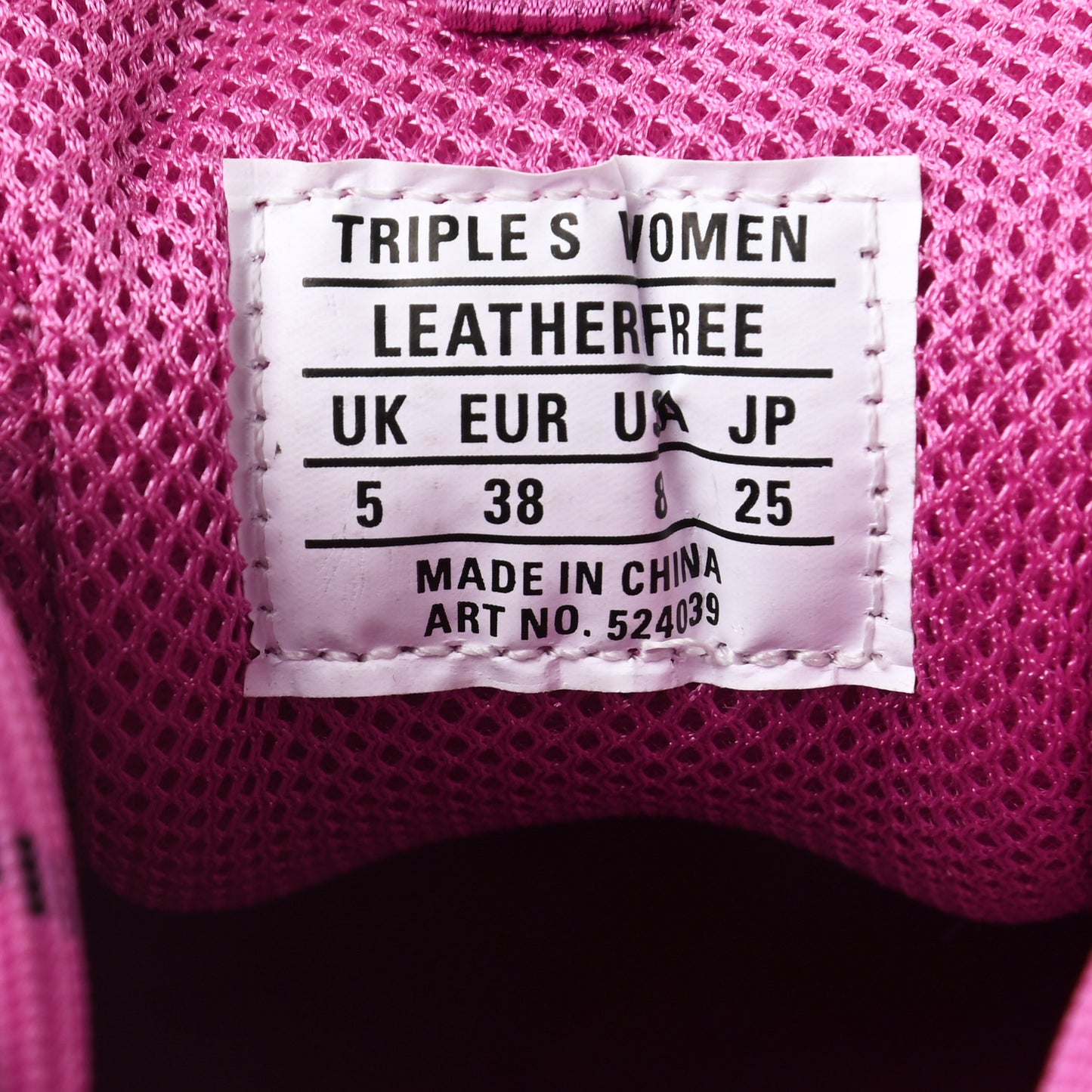 Fabric Mesh Womens Triple S Sneakers 38 Fluo Pink