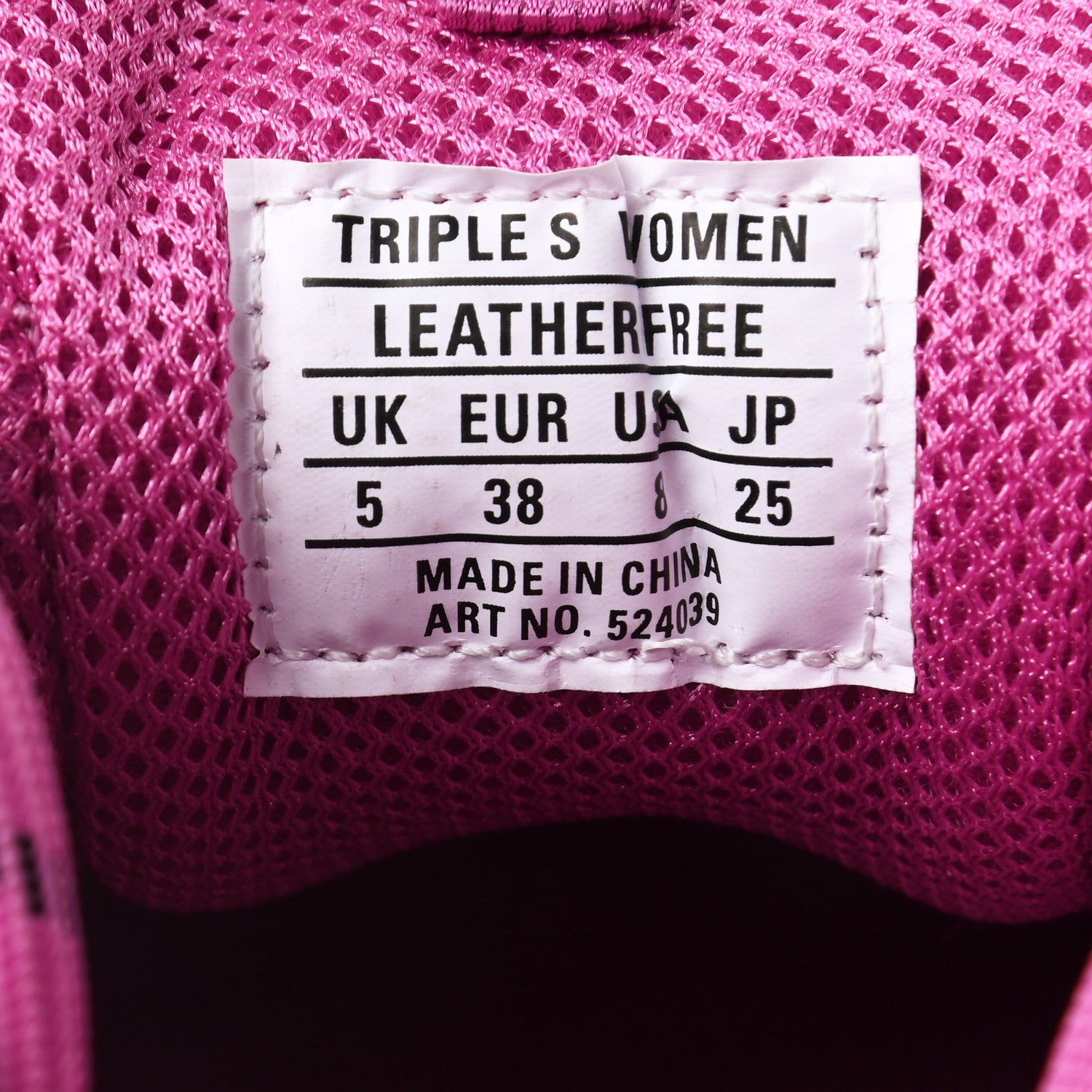 Balenciaga Fabric Mesh Womens Triple S Sneakers 38 Fluo Pink 8 of 8
