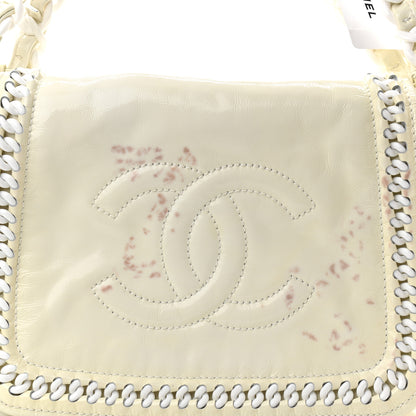 Chanel Crinkled Patent Modern Chain Flap White 8 of 13