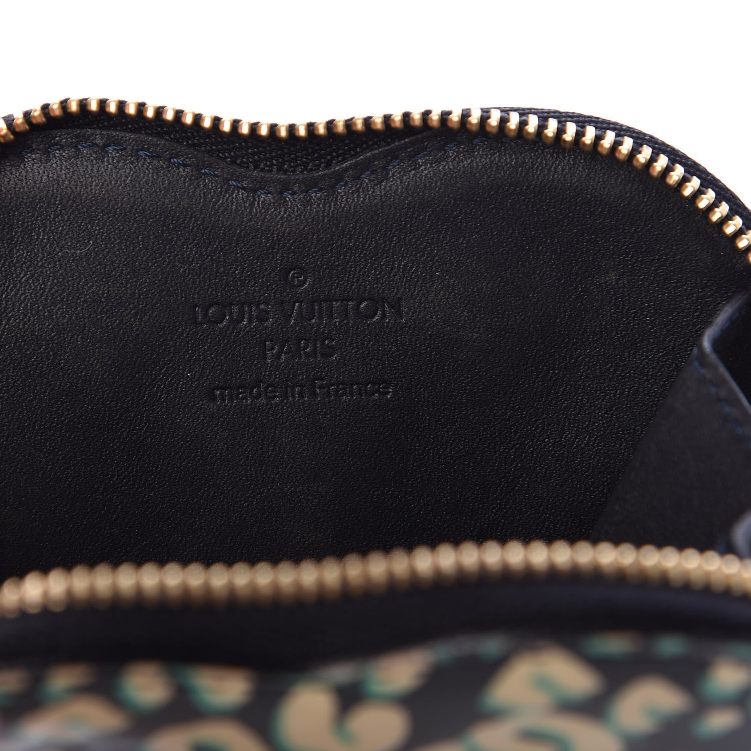 Louis Vuitton Vernis Leopard Coeur Heart Coin Purse Blue Infini 6 of 6