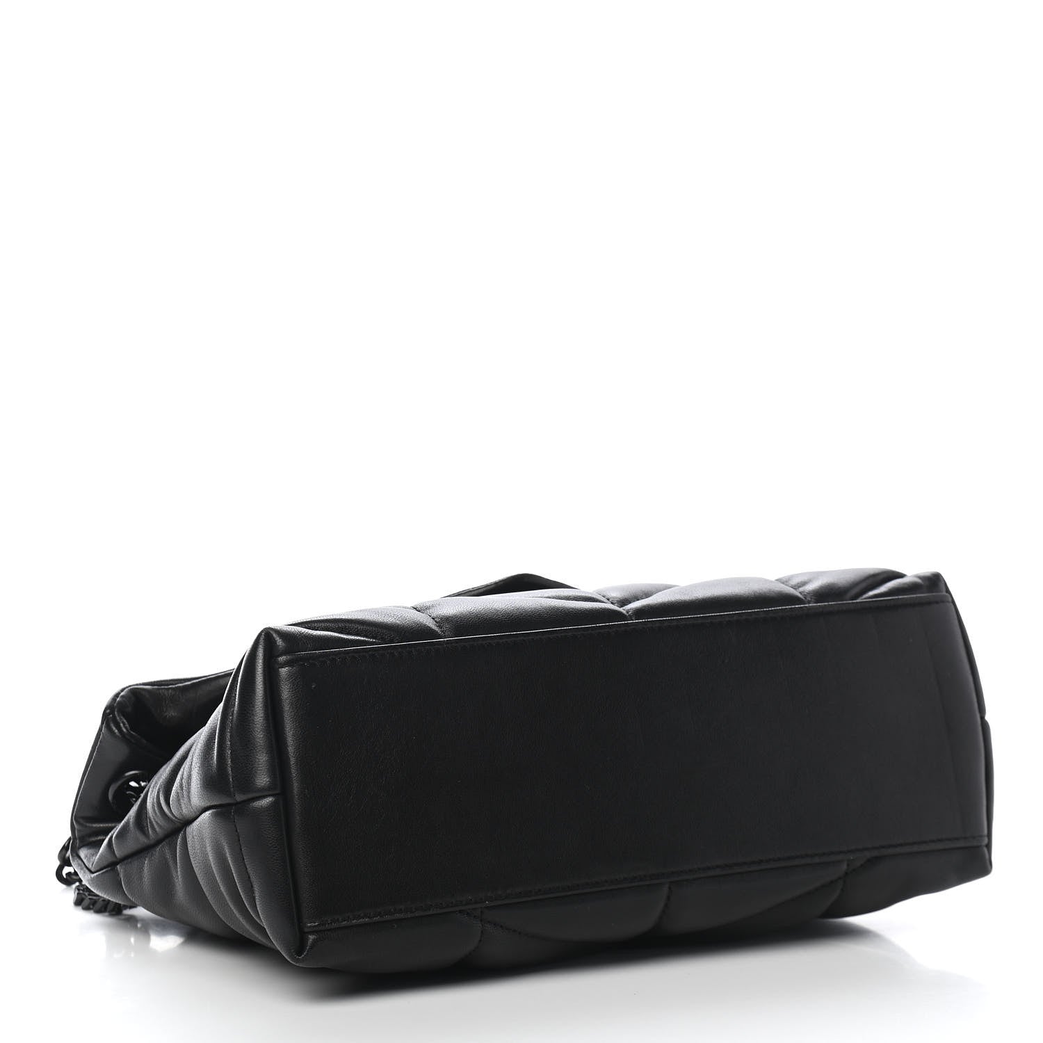 Saint Laurent Lambskin Quilted Small Loulou Puffer Monogram Chain Satchel Black 4 of 8