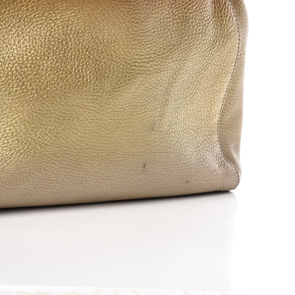 Gucci Metallic Pebbled Calfskin Medium Soho Shoulder Bag Gold Ombre 9 of 9