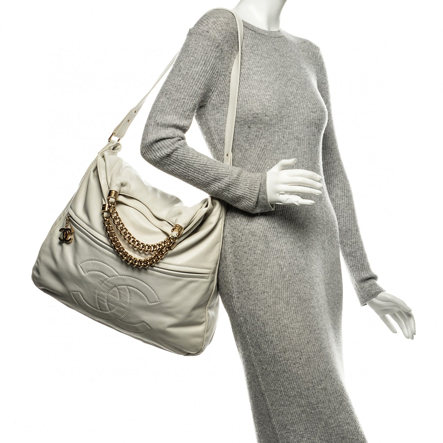 Lambskin Large Rodeo Drive Tote White