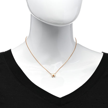 Hermes Lacquered Gold Mini Pop H Pendant Necklace White 2 of 5
