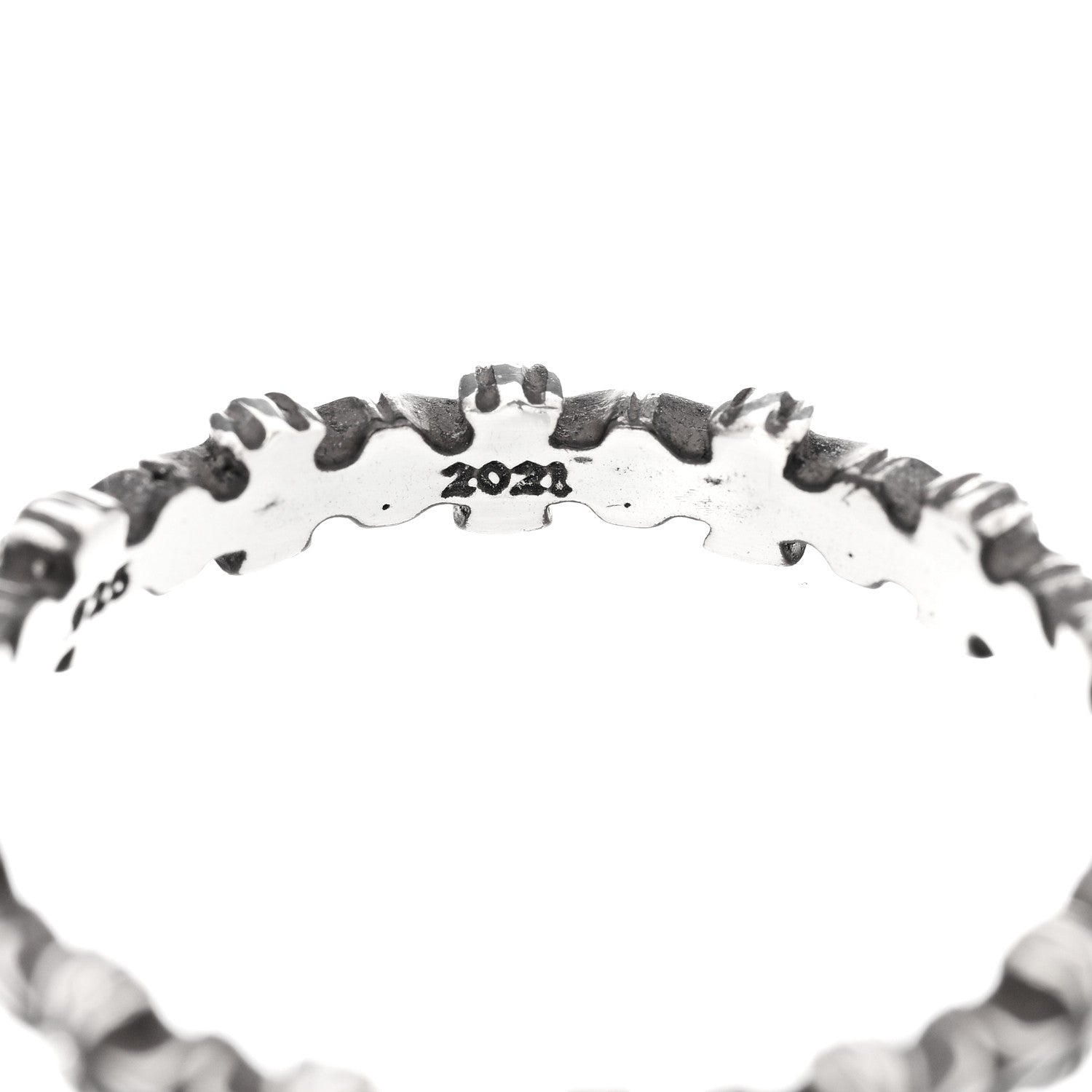 Chrome Hearts Sterling Silver Tiny E Plus Band Ring 63 10.25 5 of 5