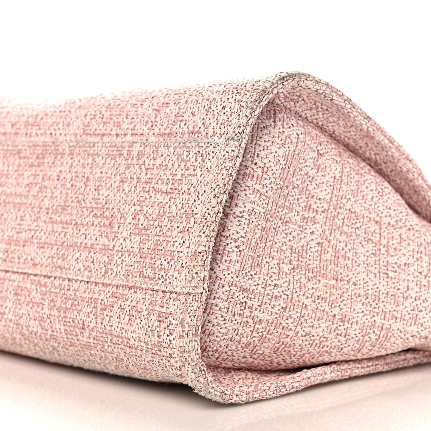 Lurex Boucle Small Deauville Tote Pink