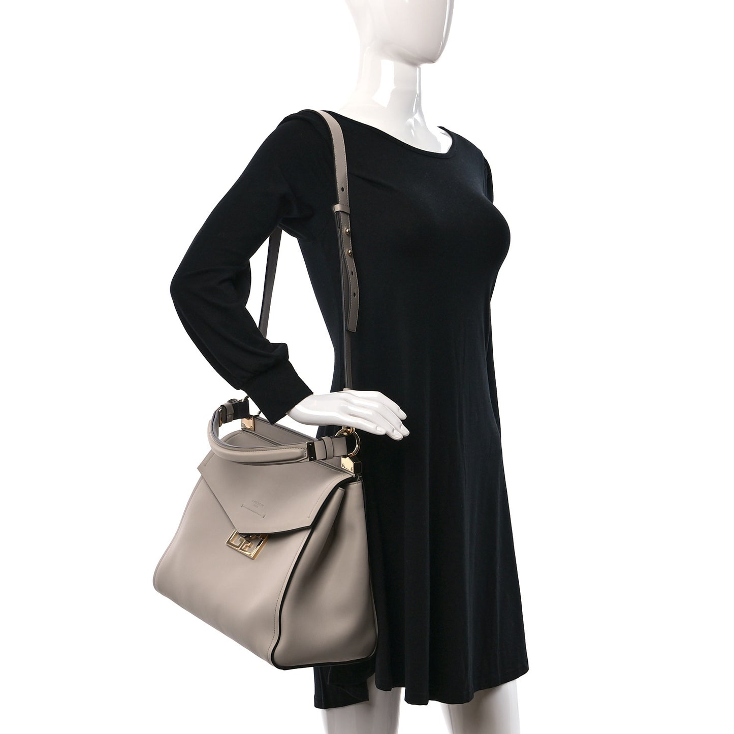 Calfskin Medium Mystic Shoulder Bag Natural