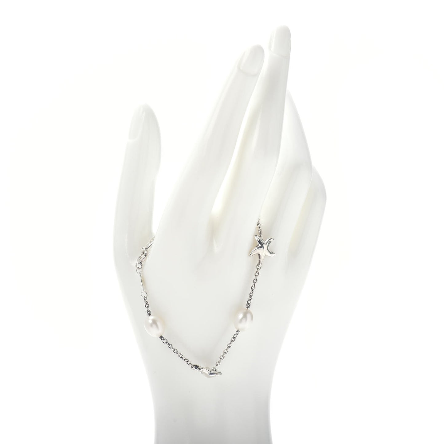 Sterling Silver Pearl Elsa Peretti Starfish Bracelet
