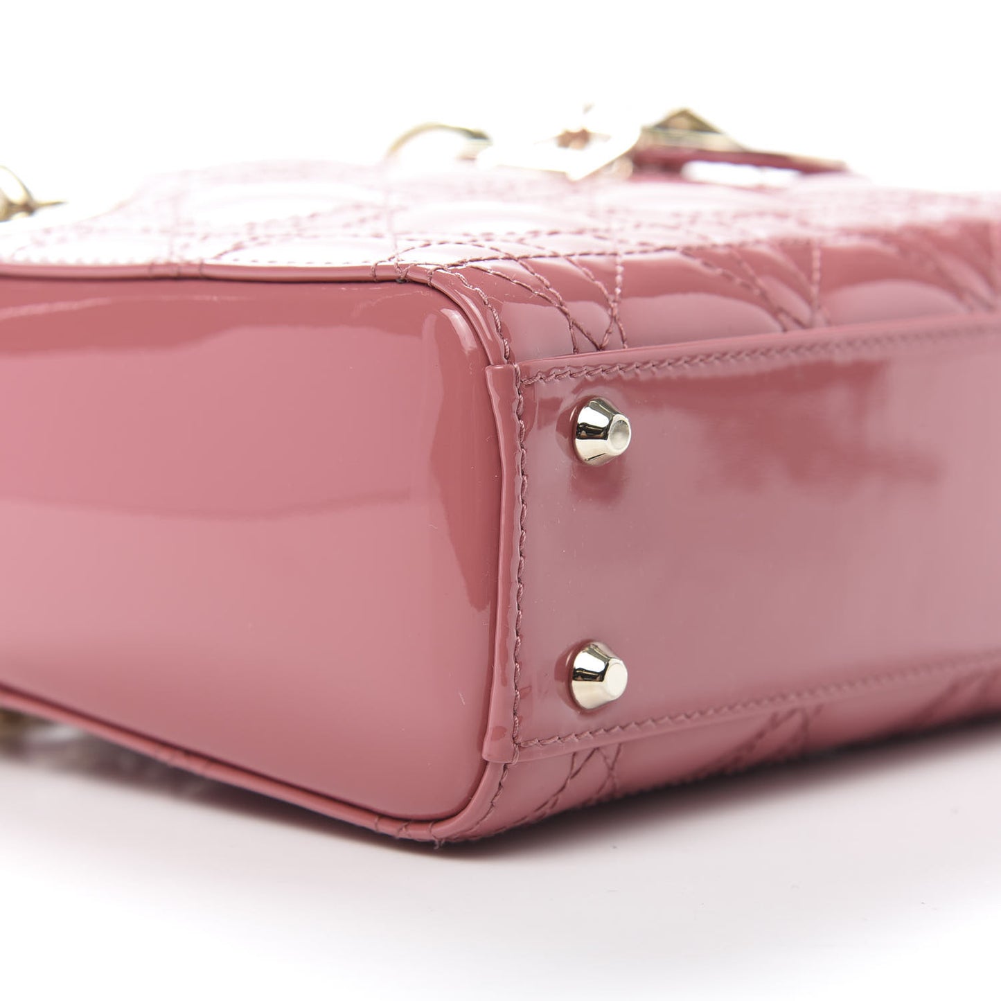 Patent Cannage Mini Lady Dior Pink