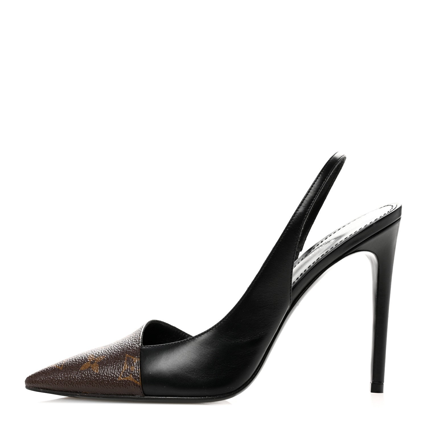 Louis Vuitton Monogram Cherie Slingback Pumps 40 Black 1 of 9