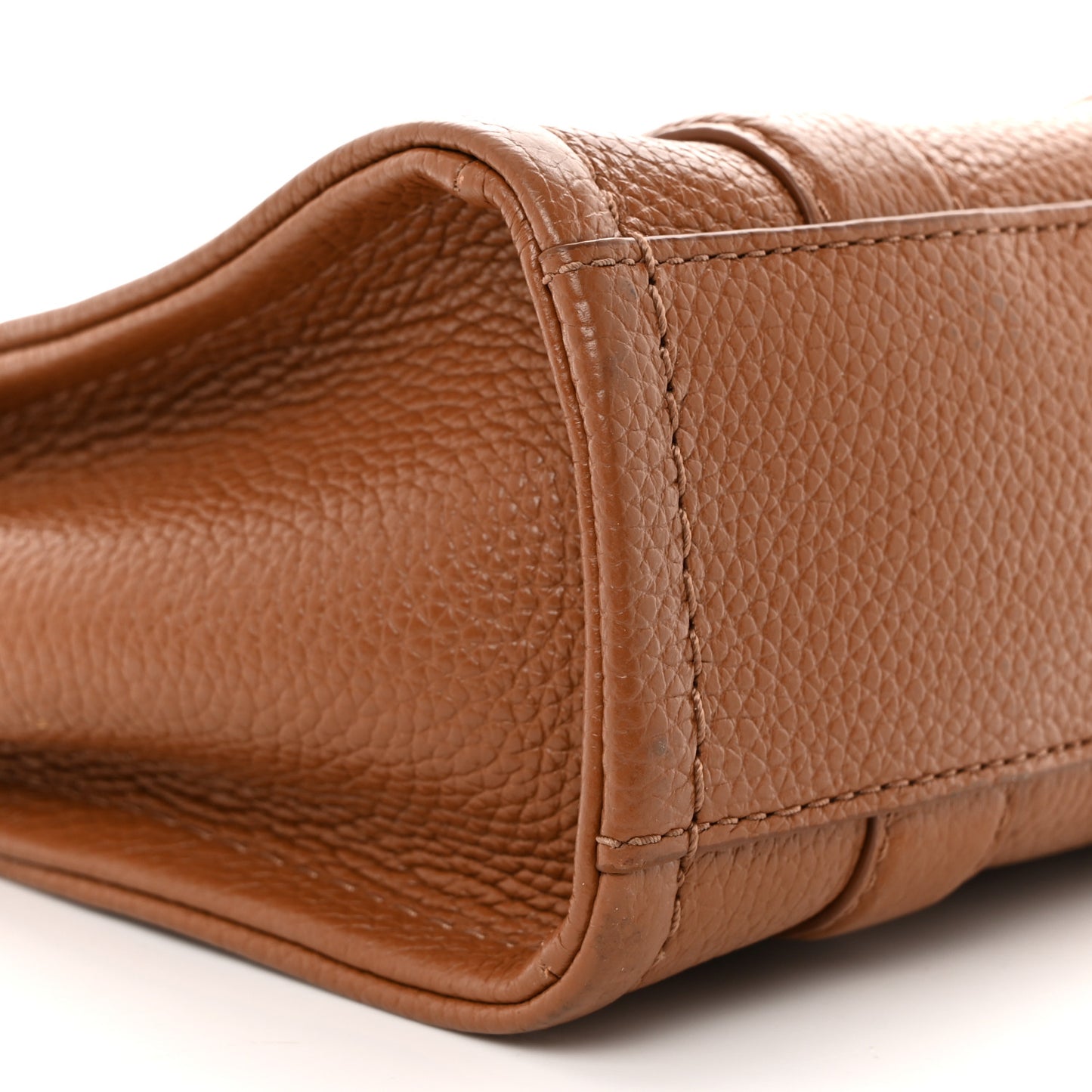 Grained Calfskin Mini The Tote Bag Argan Oil