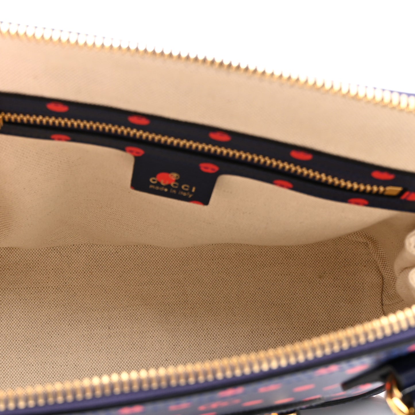 Shangai Calfskin Polka Dot Small Horsebit 1955 Top Handle Bag Blue Red