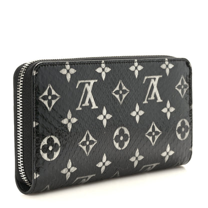 Louis Vuitton Snakeskin Monogram Zippy Padlock Wallet Black 3 of 8