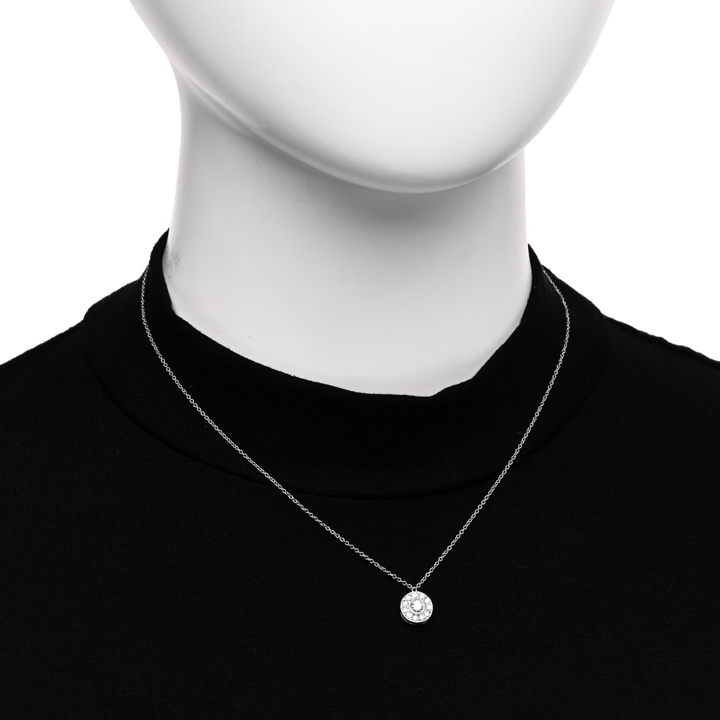 Platinum Diamond .32ctw Circlet Pendant Necklace