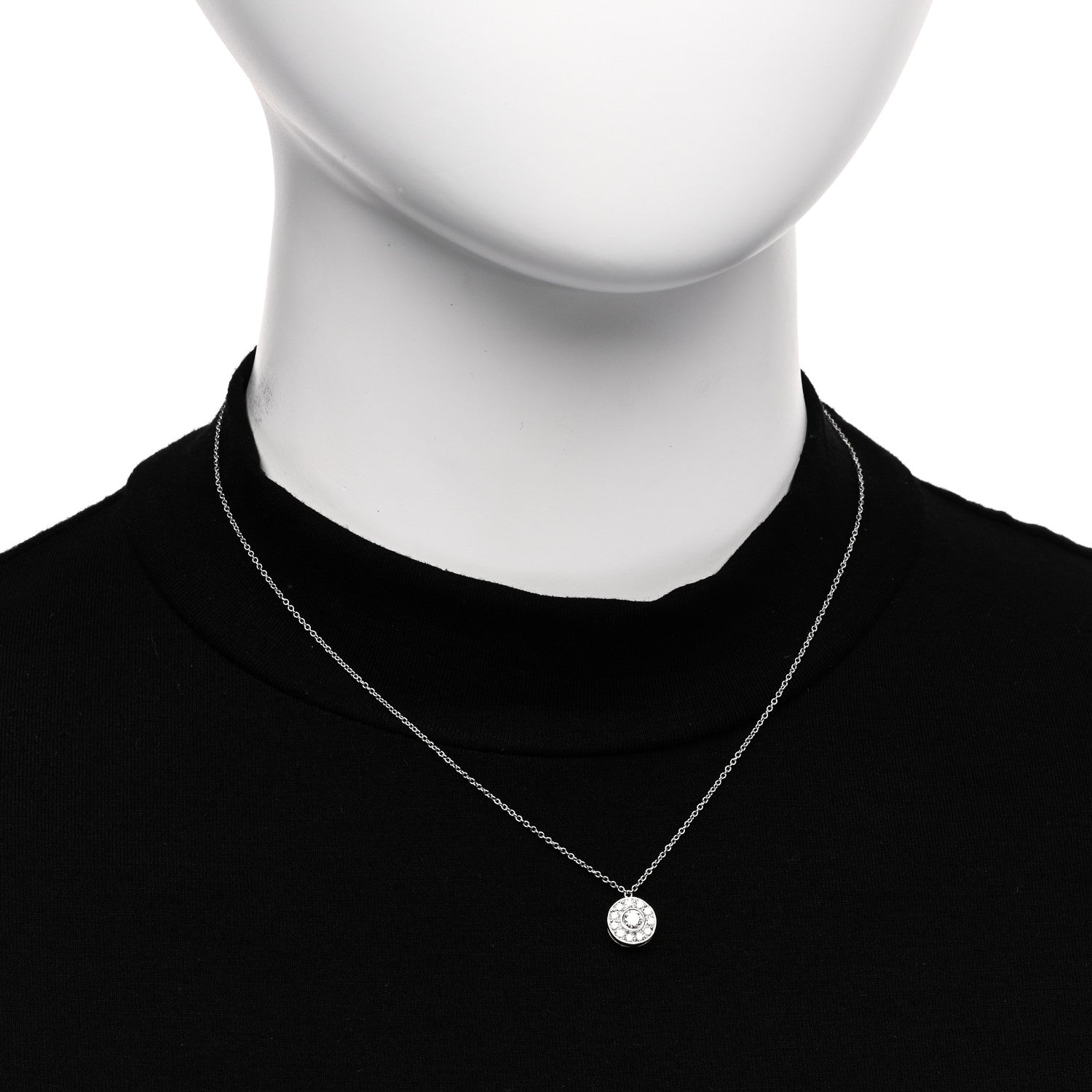 Tiffany Platinum Diamond .32ctw Circlet Pendant Necklace 2 of 6