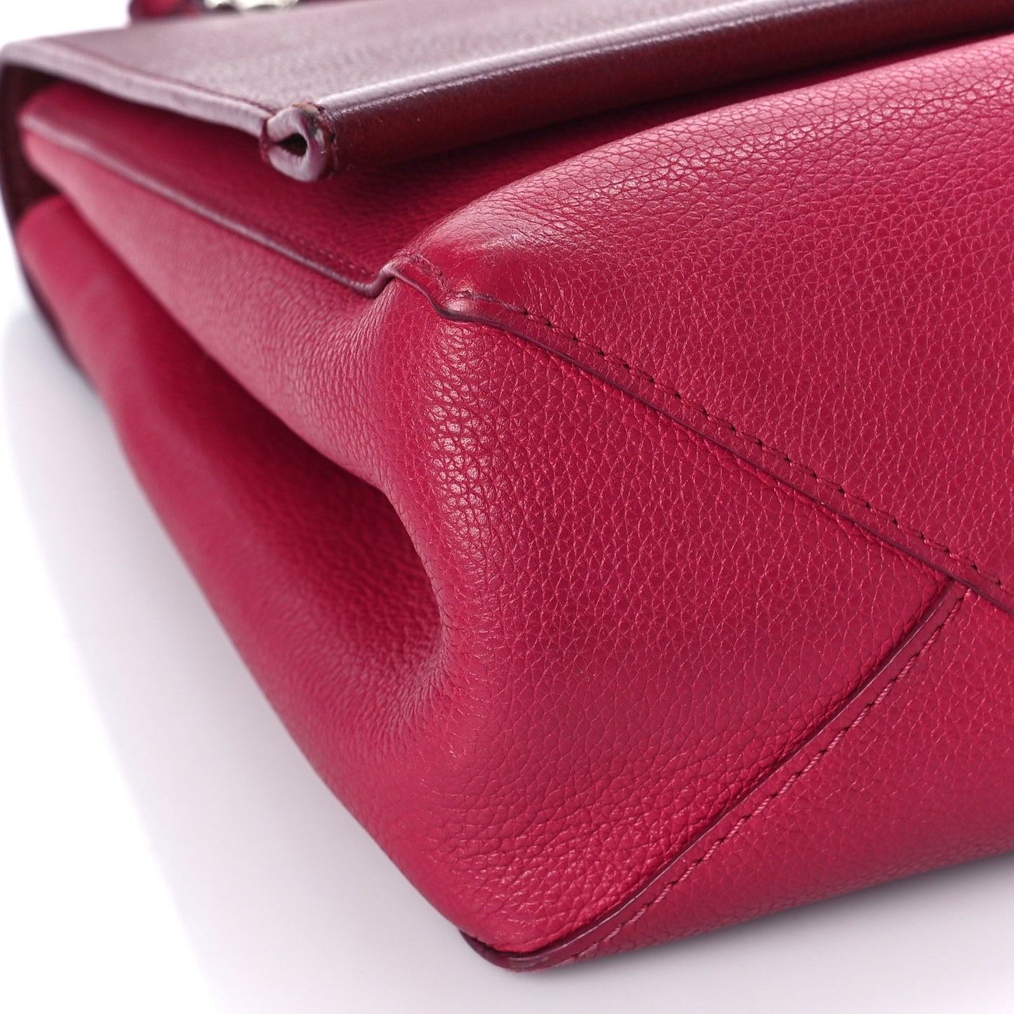 Calfskin Lockme II Top Handle Grenat Dahlia