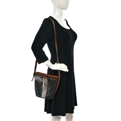 Celine Triomphe Canvas Calfskin Small Drawstring Bucket Bag Tan 2 of 10