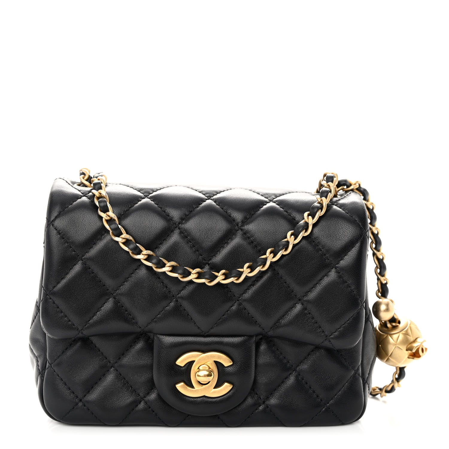 Chanel Lambskin Quilted Mini Pearl Crush Flap Black 1 of 10