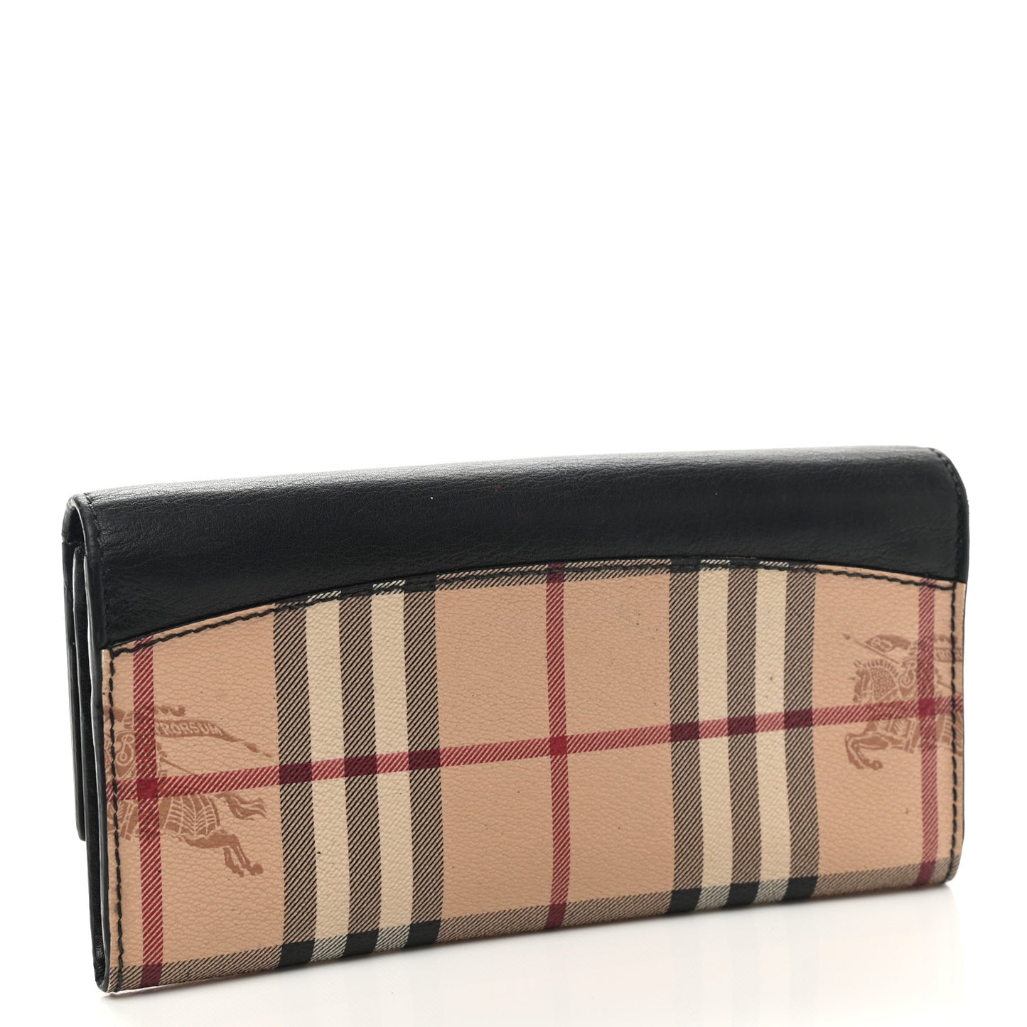 Calfskin Horseferry Check Porter Continental Wallet Black