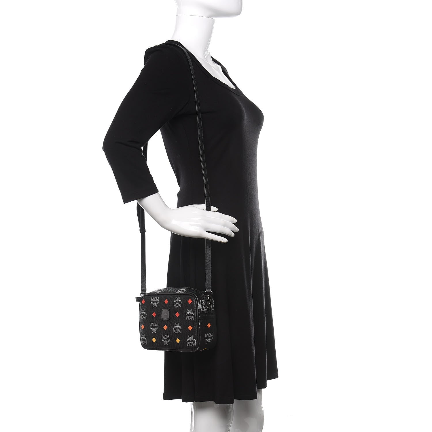 MCM Skyoptic Visetos Spectrum Diamond Camera Bag Black 2 of 9