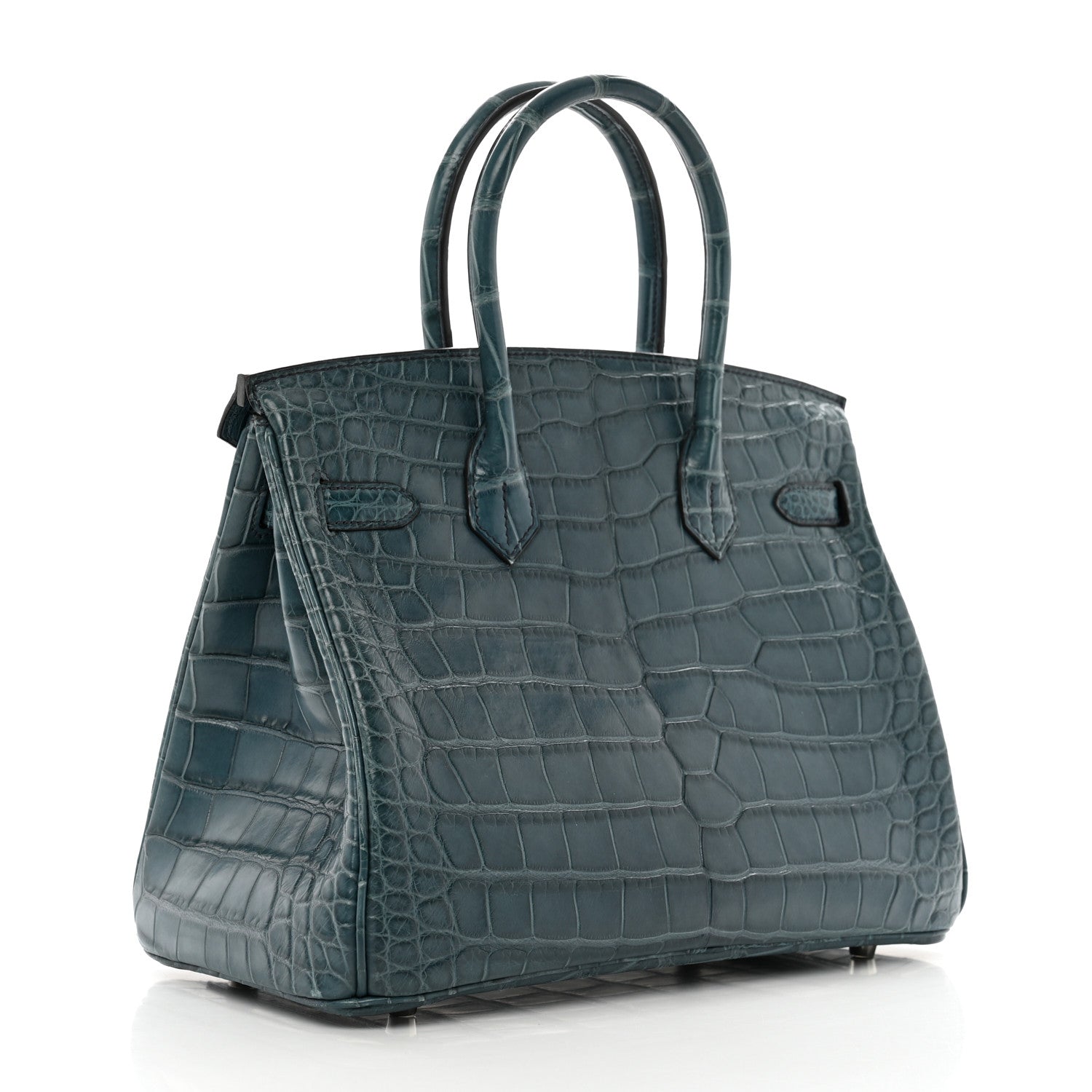 Hermes Matte Alligator Birkin 30 Bleu Tempete 3 of 13