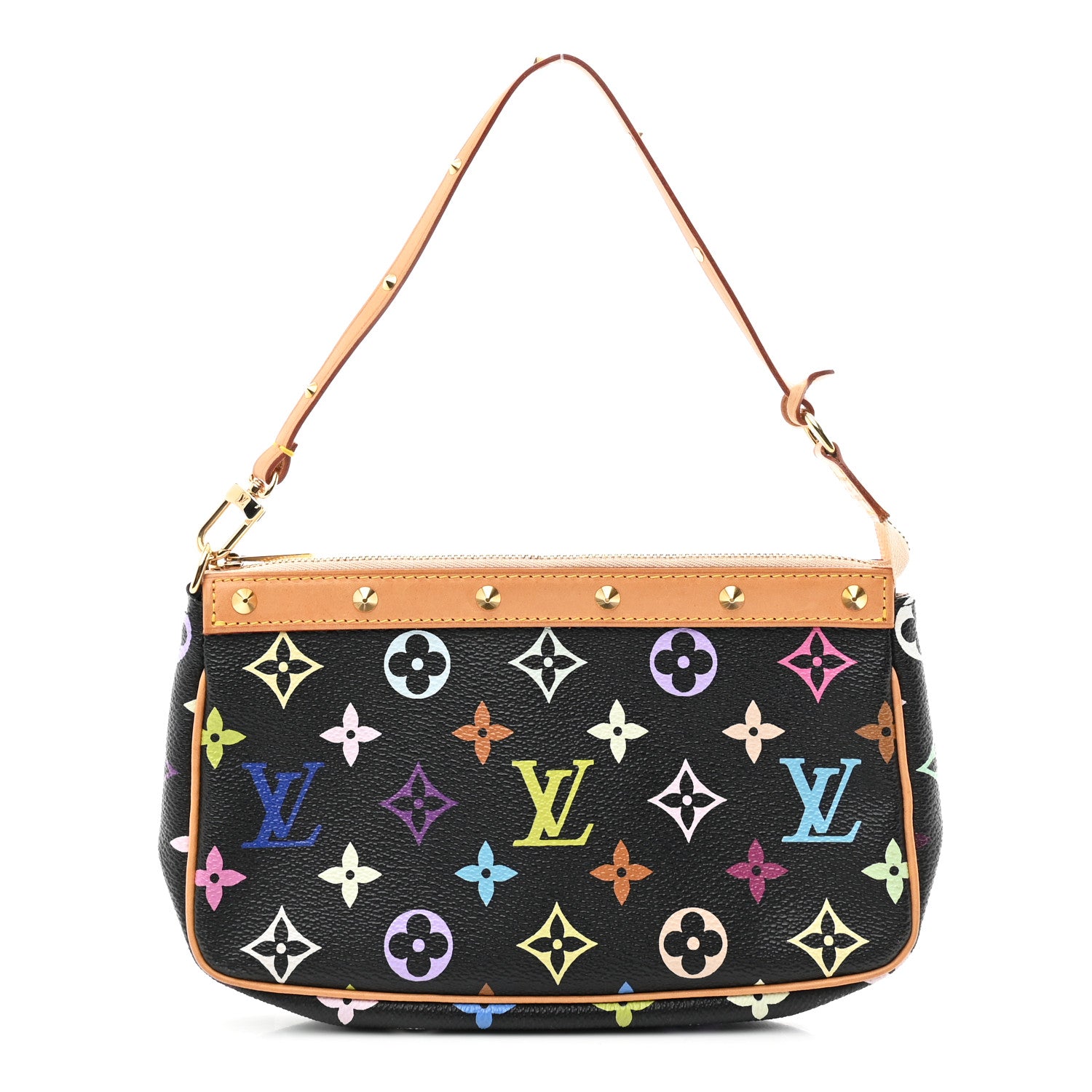 Louis Vuitton Monogram Multicolor Pochette Accessories Black 1 of 8