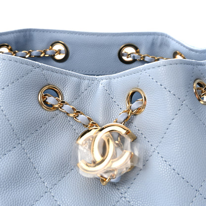 Chanel Caviar Quilted Small Chanel 25 Handbag Light Blue 8 of 10