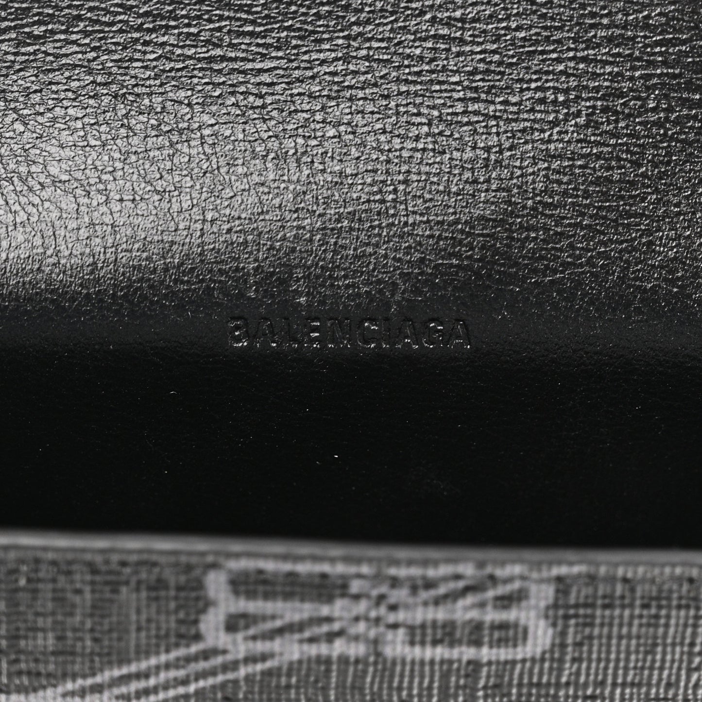 Coated Canvas BB Monogram Signature Phone Holder Bag Black Grey