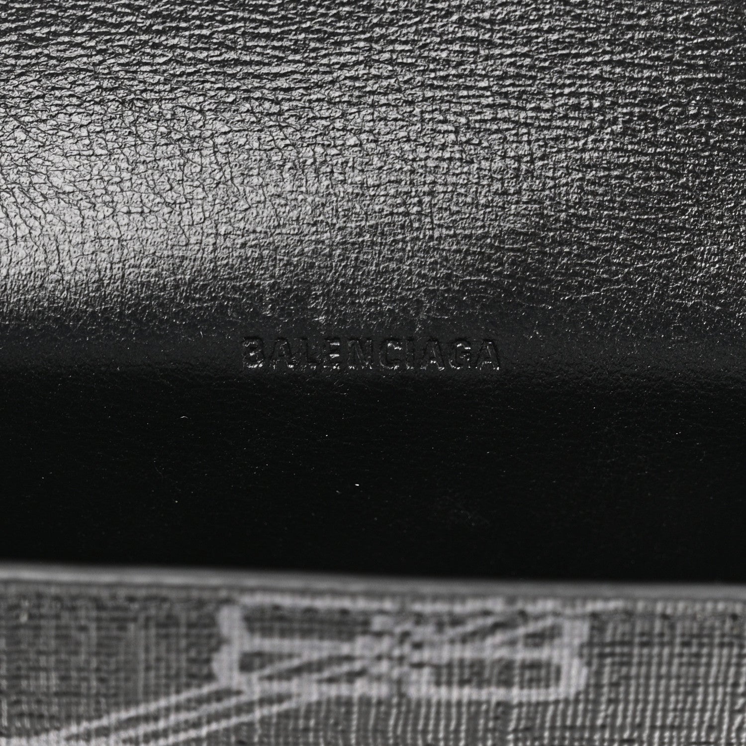 Balenciaga Coated Canvas BB Monogram Signature Phone Holder Bag Black Grey 6 of 10