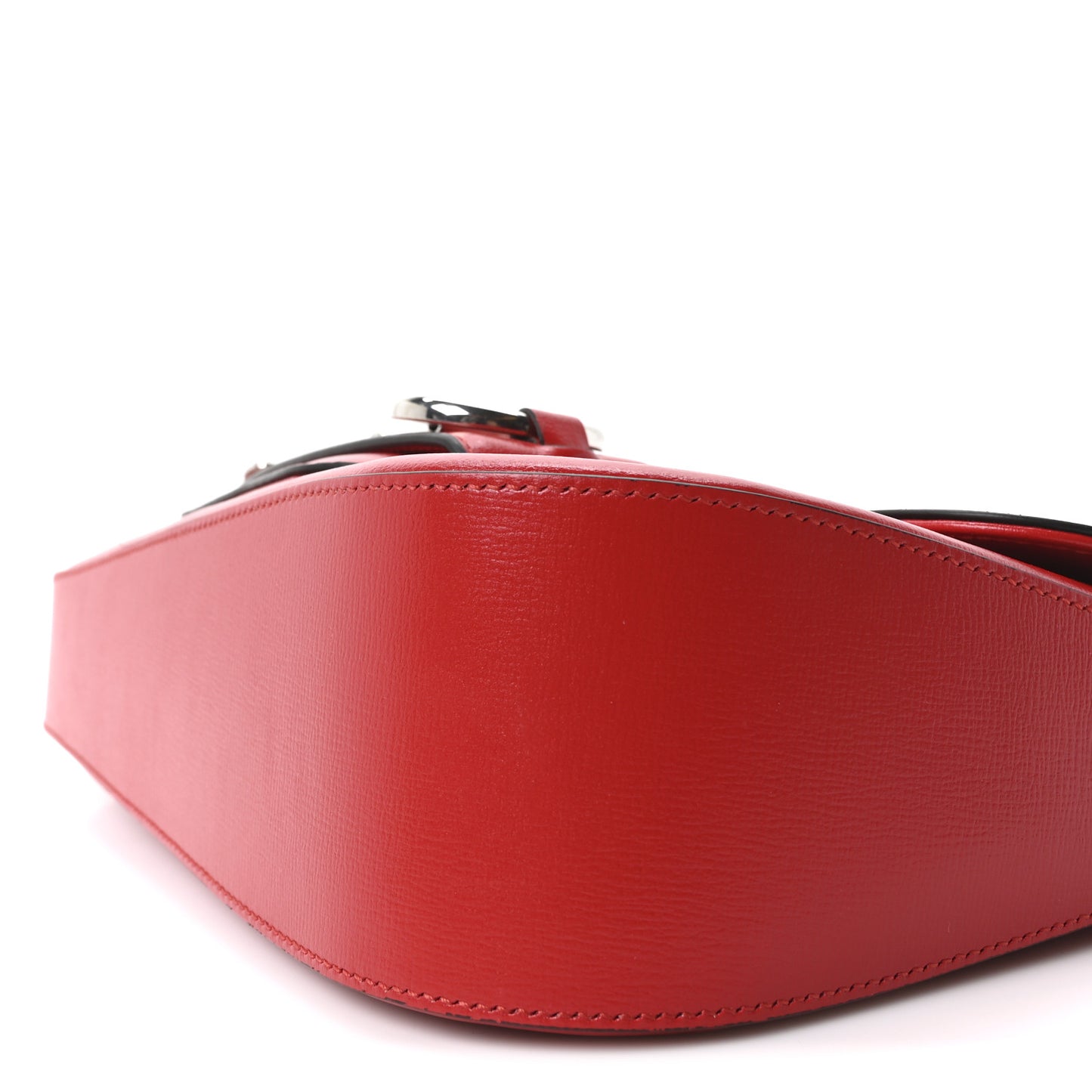 Demetra Small Horsebit 1955 Asymmetric Shoulder Bag New Cherry Red