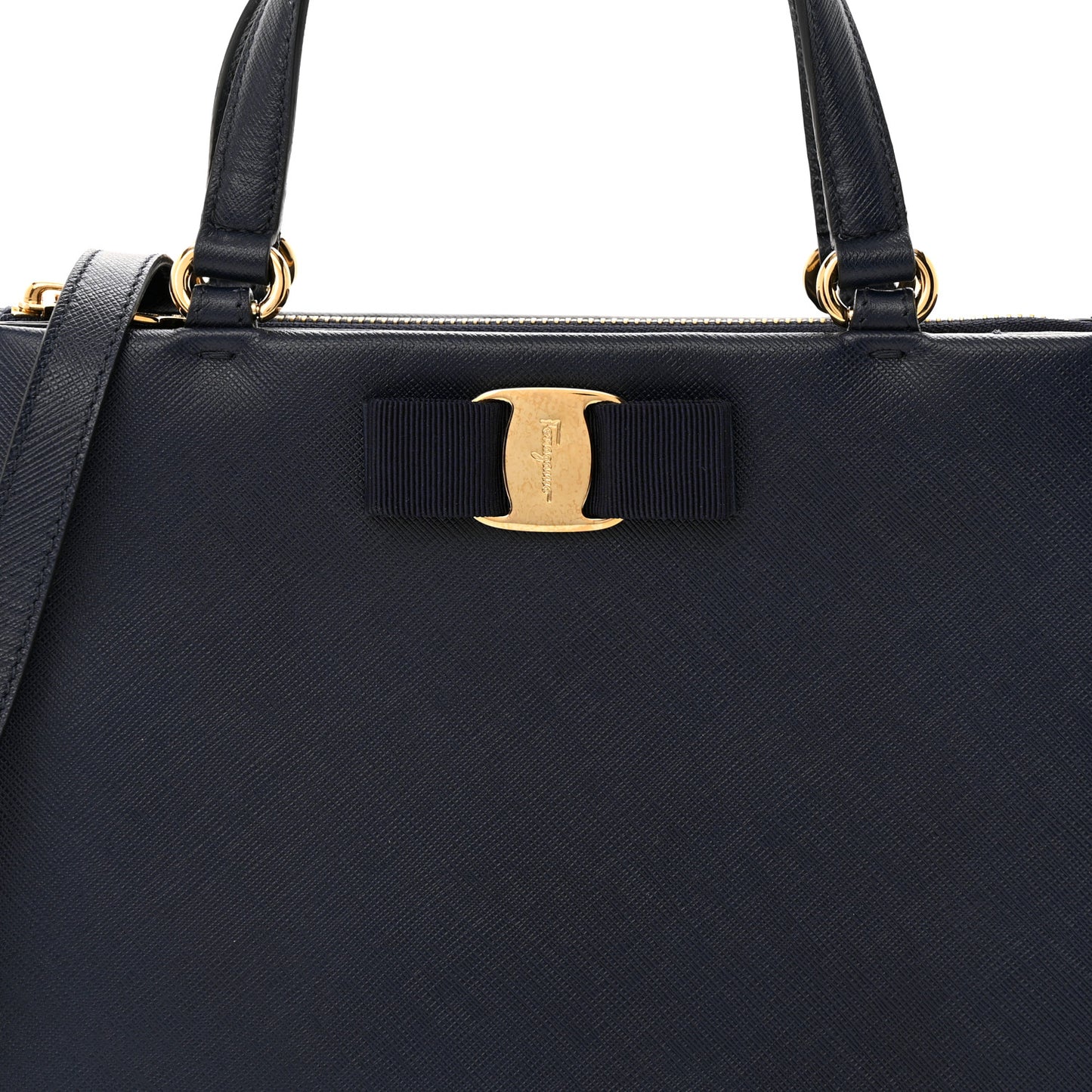 Printed Calfskin Tracy Vara Tote Oxford Blue
