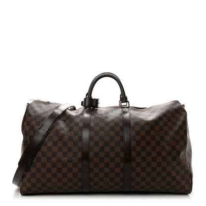 Louis Vuitton Damier Ebene Keepall Bandouliere 55 1 of 10