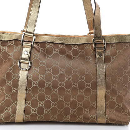 Gucci Monogram Medium Abbey Tote Metallic 6 of 8
