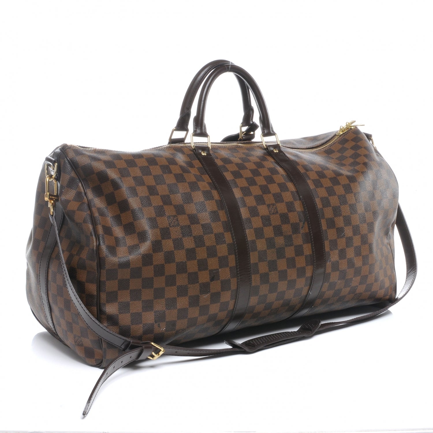 Louis Vuitton Damier Ebene Keepall Bandouliere 55 3 of 8