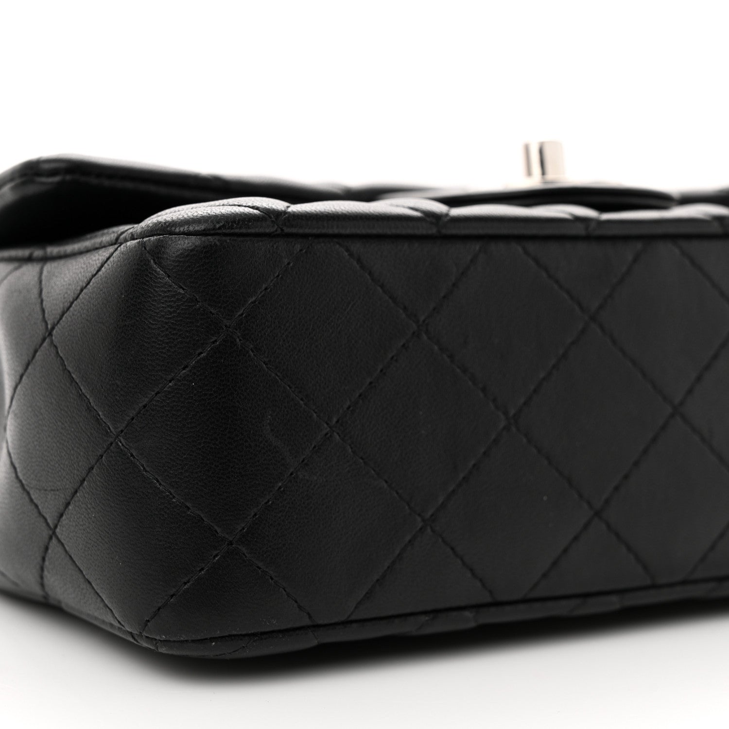 Chanel Lambskin Quilted Mini Rectangular Flap Black 9 of 10
