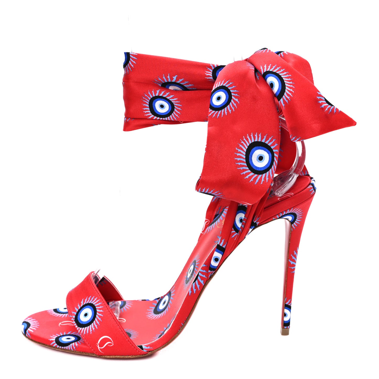 Crepe Satin Greekaba Du Desert 100 Sandal 39.5 Red