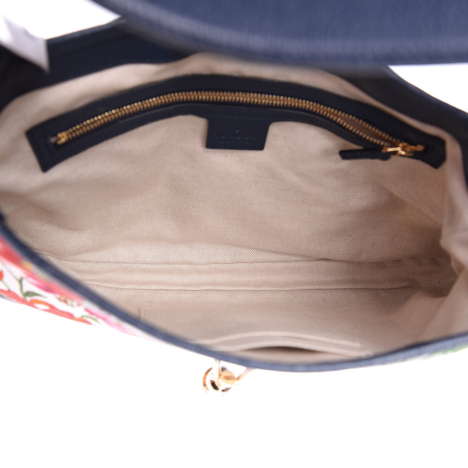 Gucci Canvas Flora Medium Jackie Hobo Blue Agata 5 of 10