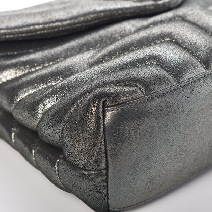 Saint Laurent Metallic Calfskin Y Calfskin Monogram Small Loulou Chain Satchel Dark Grey 11 of 19