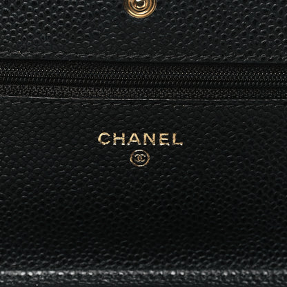 Chanel Caviar Quilted Wallet on Chain WOC Black 6 of 10