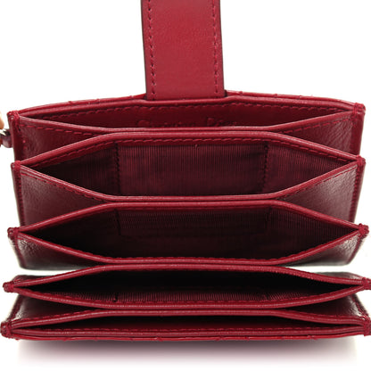 Christian Dior Patent Cannage Lady Dior 5-Gusset Card Holder Scarlet 5 of 5