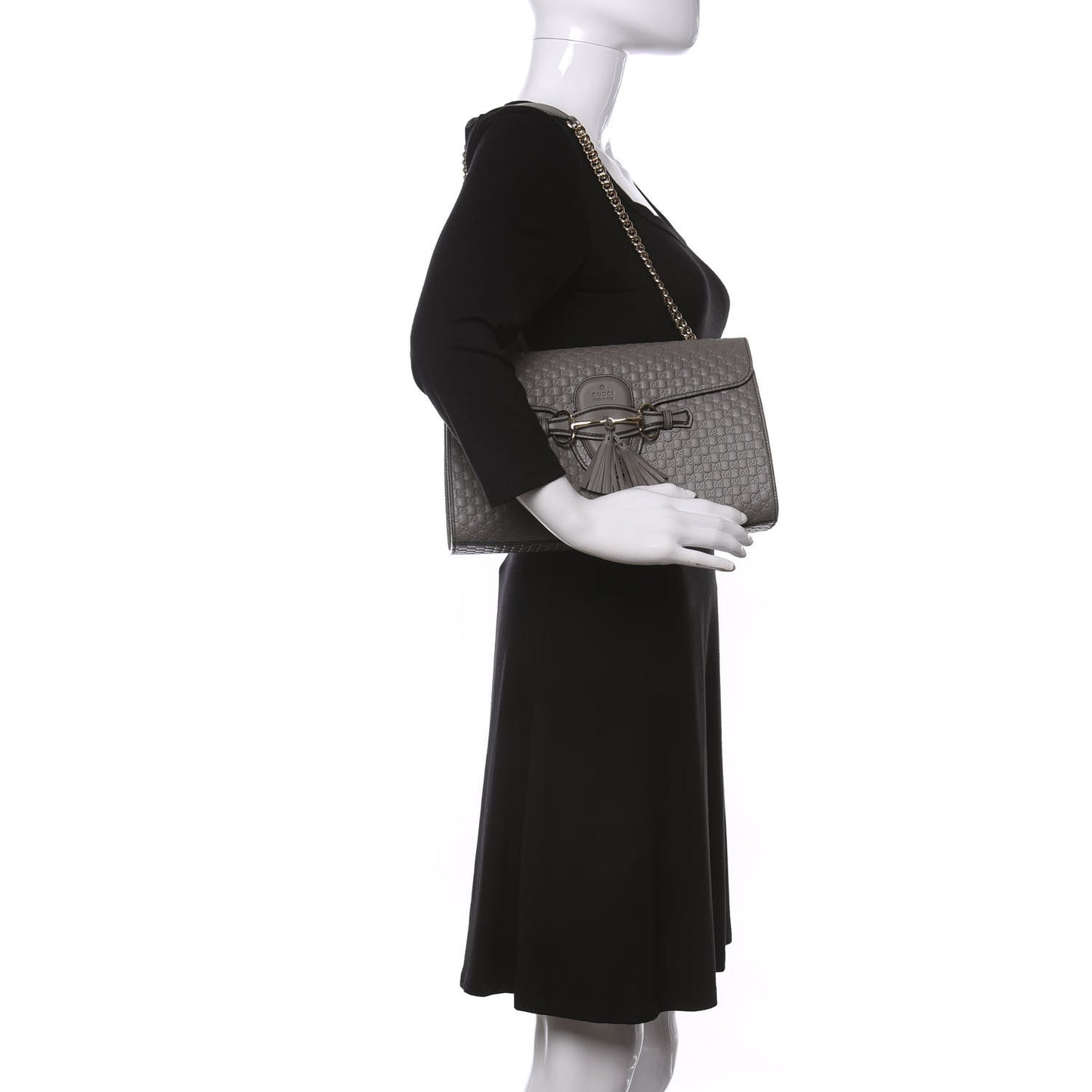 Soft Microguccissima Medium Emily Chain Shoulder Bag Loess