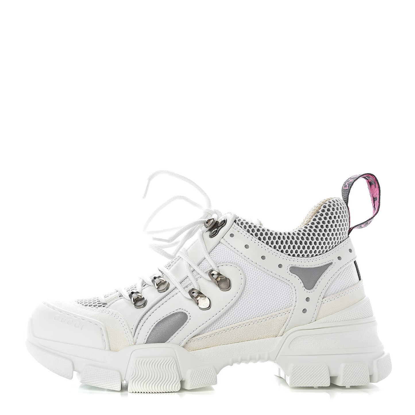 X SEGA Mesh Calfskin Suede Womens Flashtrek Sneakers 36 Great White