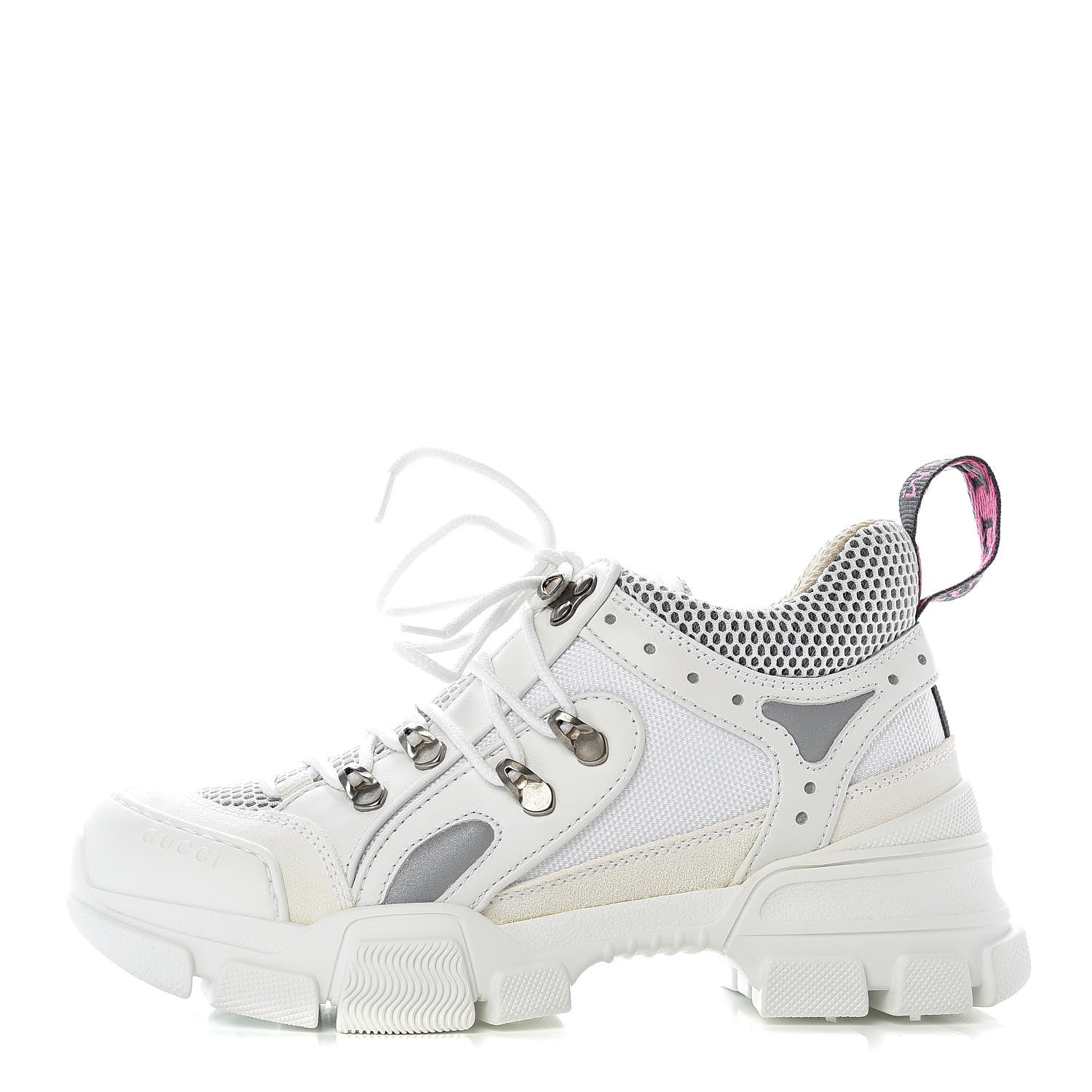 Gucci X SEGA Mesh Calfskin Suede Womens Flashtrek Sneakers 36 Great White 1 of 10