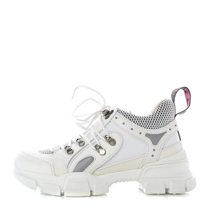 Gucci X SEGA Mesh Calfskin Suede Womens Flashtrek Sneakers 36 Great White 1 of 10