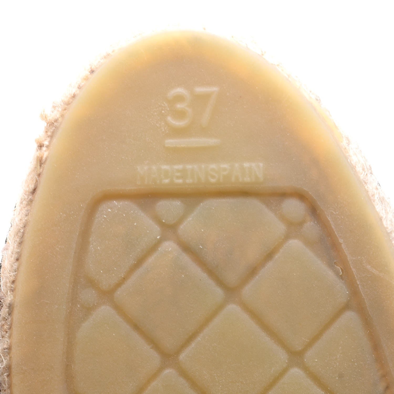 Chanel Lambskin CC Espadrilles 37 Beige Black 7 of 10